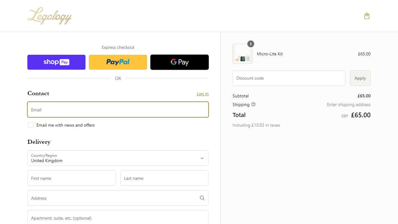 How to apply Legology coupon code